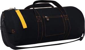 Sac de voyage et de sport en toile cirée personnalisée, sac de voyage rond avec toile de coton lourde pour ranger les équipements - Product Image 4