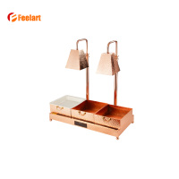 Lampe de présentation de buffet en acier inoxydable commercial avec fonction de chauffage 220V Nouvel équipement de cuisine pour restaurant hôtel magasin d'alimentation