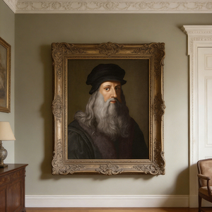 Dipinto a Olio di Alta Qualità Realizzato a Mano su Ceramica, Ritratto di <span class=keywords><strong>Leonardo</strong></span> <span class=keywords><strong>da</strong></span> <span class=keywords><strong>Vinci</strong></span>, <span class=keywords><strong>Arte</strong></span> Murale per Soggiorno e Arredamento Casa - Product Image 4