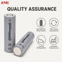 Venta de Fábrica: Baterías Recargables NMC 21700 EVE 50E 3.6V 5000mAh, Celda de Iones de Litio con Descarga 3C para Banco de Energía Solar