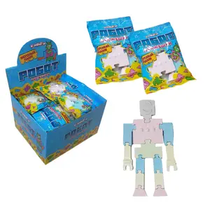 30g destrosio Robot Puzzle Candy Toy in tablet