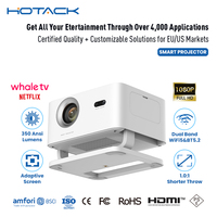 Proyector de Video Hotack X4AA Full HD 1080P para Cine en Casa, Proyector Portátil Inteligente Android para TV y Juegos