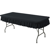 Nappe extensible ajustée avec jupe, résistante aux plis