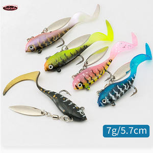 Leurre souple de pêche TAKEDO LS02 5,7 cm 7 g, jig en plomb, appâts en PVC, appât oscillant rotatif, appât artificiel dur, cuillère en métal pour les poissons de la famille des ets - Product Image 5