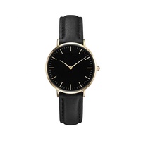 Nouveauté deux mains femmes montres montre de mode promotionnelle femmes ultra mince corps bracelet en cuir dames montre