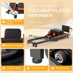 เครื่องพิลาทิสเรฟอร์มเมอร์ไม้เมเปิลคุณภาพสูง CZFIT แบบพกพาสำหรับใช้ในบ้านหรือสตูดิโอ เหมาะสำหรับการออกกำลังกายกล้ามเนื้อแกนกลางลำตัว - Product Image 4