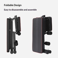 Banc multifonctionnel pliable et réglable en métal XN-X2, équipement d'exercice à domicile, capacité 200 kg, pour développés couchés, sit-ups et flys, noir