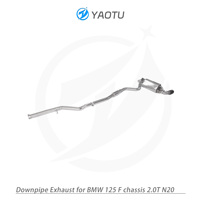 YT untuk BMW 1 seri 2.0T sistem knalpot baja tahan karat Catback dengan performa aliran tinggi bagian pipa putar otomatis