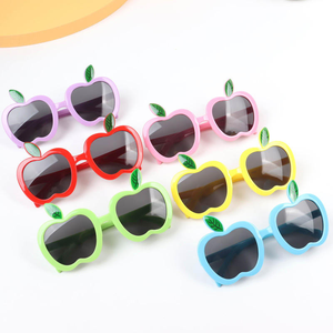 Cute Korean-Style Anti-UV Sunglasses for Kids Boys and Girls with Trendy Orange Gold White <b>Frames</b> for Beach Use - Product Image 5