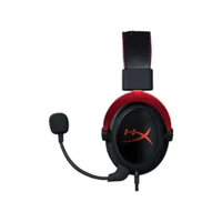 Hyper X Headset Gaming bingkai aluminium, Earphone kabel 2.4G hitam merah perunggu