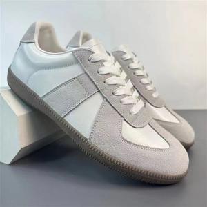 German Men's PVC Running <b>Shoes</b> H2287 <b>Black</b> White Color-blocked Stitching Flat Heel <b>Lace</b>-up Casual Sport Sneakers All Seasons - Product Image 4