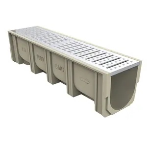 Professional Manufacturer Resin Concrete Waterway Drainage Trench Gutter Trench Drain Ditch For Sideway