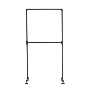 고품질 옷 두 배 가로장 대 산업 의류 선반 금속 관 부티크 옷 가로장
