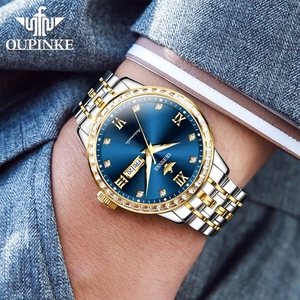 Montre homme OUPINKE 3258 de luxe, automatique, mécanique, avec date automatique, haut de gamme, étanche. - Product Image 5