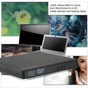 Bên Ngoài CD Nhà Văn DVD ổ đĩa USB CD-RW DVD-ROM Ổ đĩa quang bên ngoài CD Burner cho máy tính xách tay