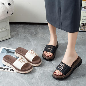 Sandalias Planas Abiertas Transpirables Antideslizantes Personalizadas para Mujer, Plataforma de Moda para un Uso Cómodo en Invierno/Primavera - Product Image 5