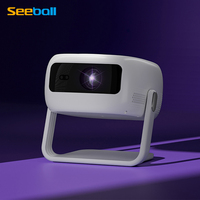 Seeball 2024 Nuevo Proyector Inteligente Mini Portátil 4K LED Android 9 OS con Altavoces Integrados 170 Lúmenes WiFi Cine en Casa