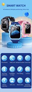 Nouvelle montre connectée pour enfants Y76 pour filles et garçons, carte SIM 4G, écran IPS de 1,83 pouce, appel vidéo, positionnement précis LBS, alliage, Android <span class=keywords><strong>OS</strong></span> - Product Image 4