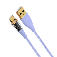 Nuevo Cable USB de Transferencia de Datos y Carga Rápida con Conector USB 3.0 Tipo-C y USB-A, Material TPE, Pantalla Digital y Conductor de Cobre Puro