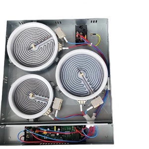 Placa de Cocina Vitrocerámica Inteligente de Alta Calidad con 3 Quemadores Infrarrojos Rojos para el Hogar - Product Image 1