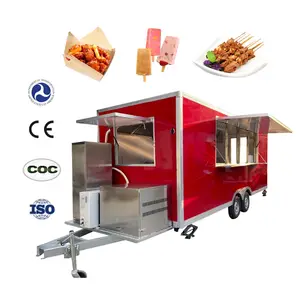 2024 Precio de fábrica Popular Street Catering Trailer Camión de comida móvil Remolque de comida con VIN Carro personalizado Concesión para la venta