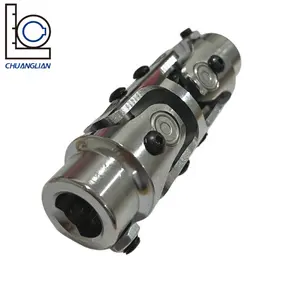 Stainless Polished Double Steering Shaft Universal U Joint For Hot Rod Parts Steering System