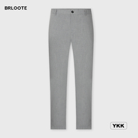 Pantalon habillé pour homme à taille élastique, style décontracté chic, écologique, respirant, avec logo personnalisé, faible MOQ, OEM/ODM