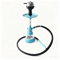 Chicha arabe en métal givré, ensemble complet avec accessoires en acrylique, style moderne multicolore