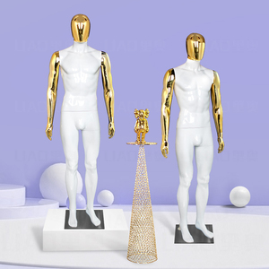 Quần Áo Hiển Thị Sang Trọng Màu Đen Thời Trang Toàn Bộ Cơ Thể Manikin <span class=keywords><strong>Dummies</strong></span> Mô Hình Trắng Vàng Nam Mannequin Đầy Đủ Cơ Thể Cho Sang Trọng Phù Hợp Với - Product Image 4