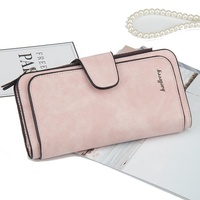 Dompet Kulit Wanita Retro 10 Warna, Dompet Bisnis Lipat Besar, Tempat Kartu Kredit & ID, Dompet Koin