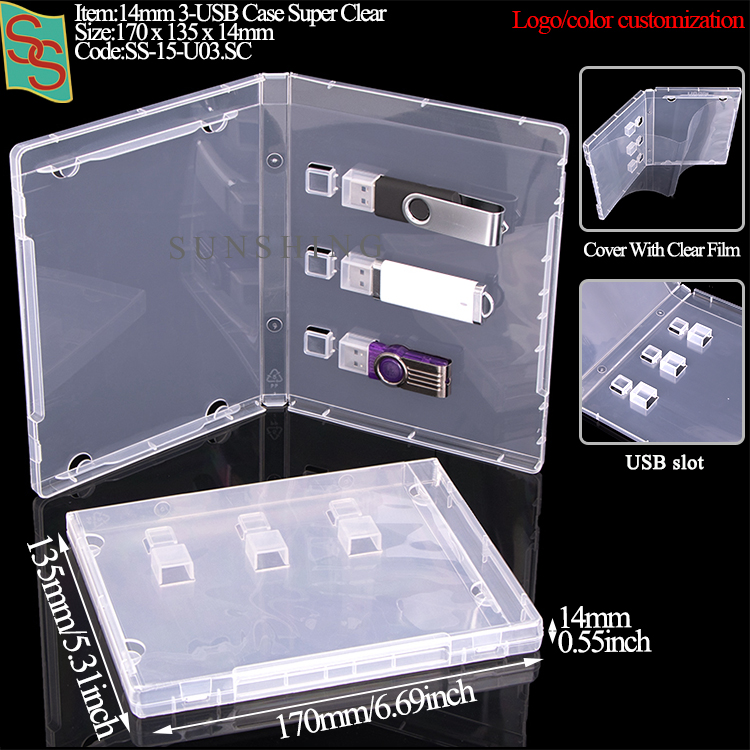 Caja U03 con 3 puertos USB