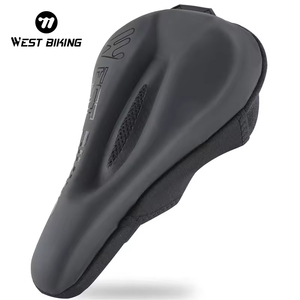 Funda de Asiento de <span class=keywords><strong>Bicicleta</strong></span>, Cojín de Asiento Hueco de Silicona Gruesa y Suave, Funda de Sillín para <span class=keywords><strong>Bicicleta</strong></span> de Montaña y Carretera para <span class=keywords><strong>Hombre</strong></span> y Mujer - Product Image 1