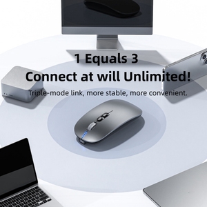 Nuevo ratón inalámbrico BT de tres modos con pantalla de alimentación Conexión USB tipo C Un botón para volver al ratón silencioso de escritorio - Product Image 5