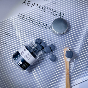 Compatible pour les voyages, 30 pièces de comprimés de dentifrice solide, de <span class=keywords><strong>pâte</strong></span> dentaire <span class=keywords><strong>au</strong></span> <span class=keywords><strong>charbon</strong></span> de bois, vente en gros - Product Image 4