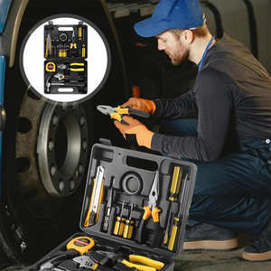 Podofo - Juego de Herramientas de Reparación de Automóviles al por Mayor, 13 Piezas, Juego de Llaves de Trinquete, Destornilladores, Alicates, Estuche Rígido, para Reparaciones de Automóviles, Bicicletas y Hogar - Product Image 5