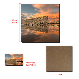 Lễ Tạ ơn cây trống <span class=keywords><strong>MDF</strong></span> thăng hoa Khung ảnh thủ công hiển thị các tác phẩm vẽ tay của trẻ em tăng trưởng gia đình - Product Image 2