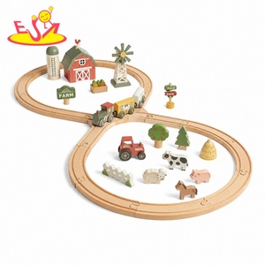 <span class=keywords><strong>Circuit</strong></span> de <span class=keywords><strong>train</strong></span> en <span class=keywords><strong>bois</strong></span> sur le thème de la ferme avec configuration en figure huit, grange, moulin à vent, animaux, tracteur et <span class=keywords><strong>locomotive</strong></span>, jouet pour enfants W04C311 - Product Image 1