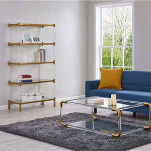 Vitrine et étagère personnalisées en acrylique et en verre transparent pour magasin de vêtements, chaussures, sacs, stockage de vin - Product Image 1