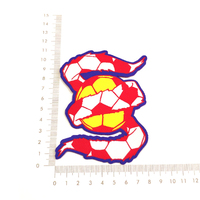 Patch en toile tissée 3D thermocollant personnalisé, motifs fleurs/cœurs – Grande taille pour chapeaux, le plus vendu
