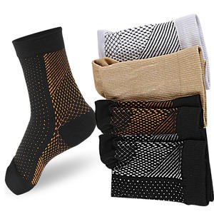 लोच सांस लेने योग्य नायलॉन स्पैन्डेक्स संपीड़न खेल मोजे पैर की आस्तीन बागानों के टखने संपीड़न स्लीव - Product Image 3