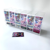 ETB TCG MTG carte 6 fentes distributeur de paquets Pokemon transparents personnalisés vitrine acrylique Booster Pack distributeur