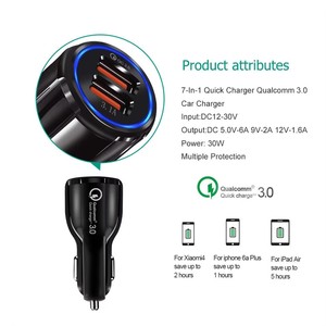 Chargeur de voiture automobile à charge rapide 3A Chargeur de téléphone de voiture intelligent double <span class=keywords><strong>USB</strong></span> Petit chargeur de téléphone portable rapide - Product Image 4