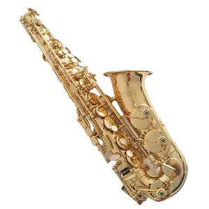 Usine bon prix Gold Lacquer Eb Alto Saxophone à vendre