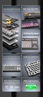 Wireless Mechanical Keyboard Waterproof Design Triple-Mode Gasket-Mounted Customizable Side-Printed Keycaps RGB Gaming
