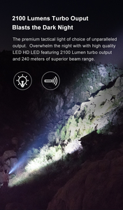 Lumen cao đèn pin chiến thuật ngoài trời dẫn đèn Pin tầm xa ngọn đuốc ánh sáng mạnh mẽ quốc phòng đèn pin cho ngoài trời selfdefense - Product Image 5