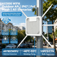 Routeur/répéteur/AP Wi-Fi 6 extérieur JP Smartech Ax3000, 5G longue portée, extension Wi-Fi Mesh extérieure avec PoE, IP67 résistant aux intempéries