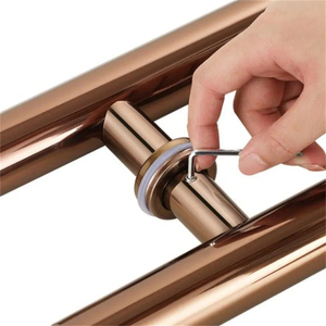 Kit de tiradores <span class=keywords><strong>para</strong></span> puertas corredizas de <span class=keywords><strong>granero</strong></span>, forma ovalada, de acero inoxidable, <span class=keywords><strong>para</strong></span> puertas de <span class=keywords><strong>granero</strong></span> y accesorios de ducha, fuertes y duraderos - Product Image 6