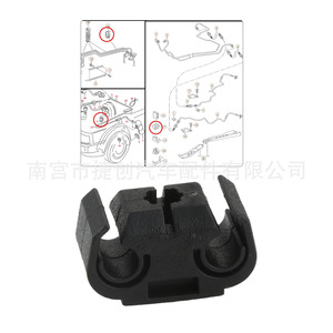 Support de fixation de frein à 2 trous pour Volkswagen Audi, référence 811611797, en PA66 noir, métrique - Product Image 4