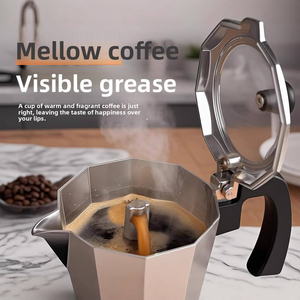 Caffettiera Moka Elettrica Classica in Alluminio Multi-Capacità con Valvola Singola Termostatica per Espresso Italiano da Fornello, per Casa e Caffetteria - Product Image 5