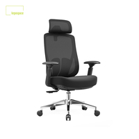 Chaise de bureau moderne confortable et ergonomique, réglable, avec dossier haut, pivotante, en maille, pour ordinateur